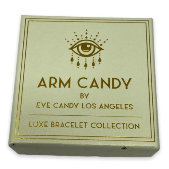 ARM CANDY BY EYE CANDY 3pc 18KT GP EVIL EYE, MOON, SUN CZ BRACELET SET**NEW! - Picture 5 of 5